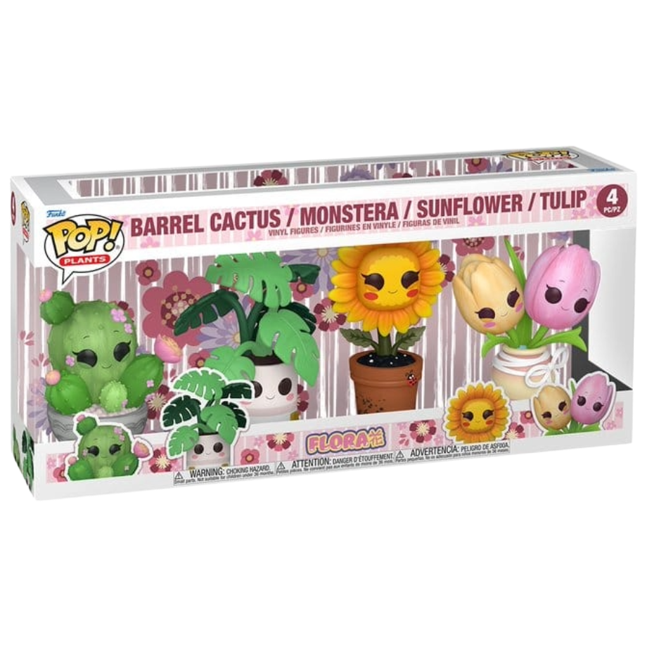 Funko POP! Flora - Barrel Cactus/Monstera/Sunflower/Tulip 4Pack