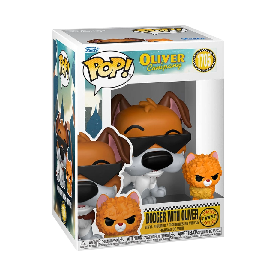 Funko Pop! Oliver & Co. - Dodger with Oliver 1705 *Chance auf Chase*
