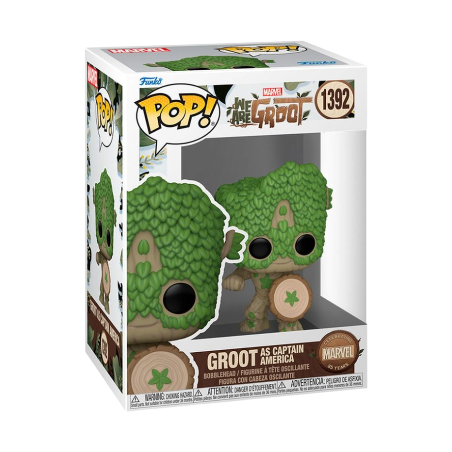 Funko Pop! Marvel We are Groot - Groot as Captain America 1392