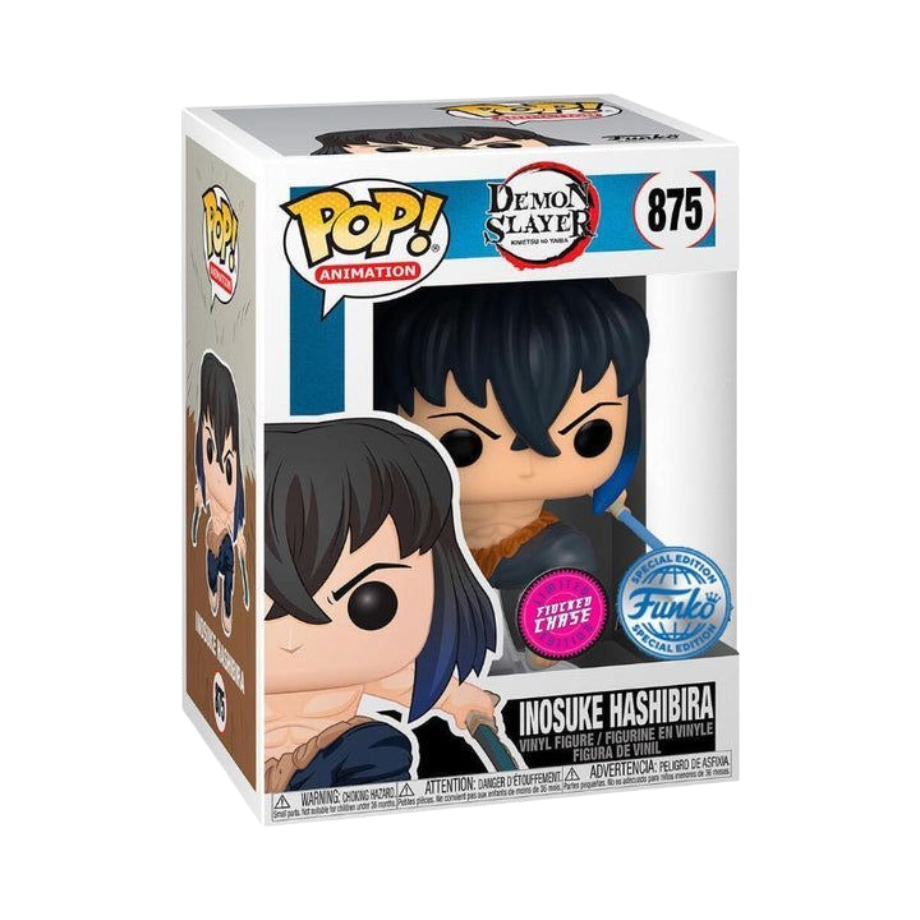 Funko POP! Demon Slayer - Inosuke (flocked) 875 *Exclusive Chance auf Chase*