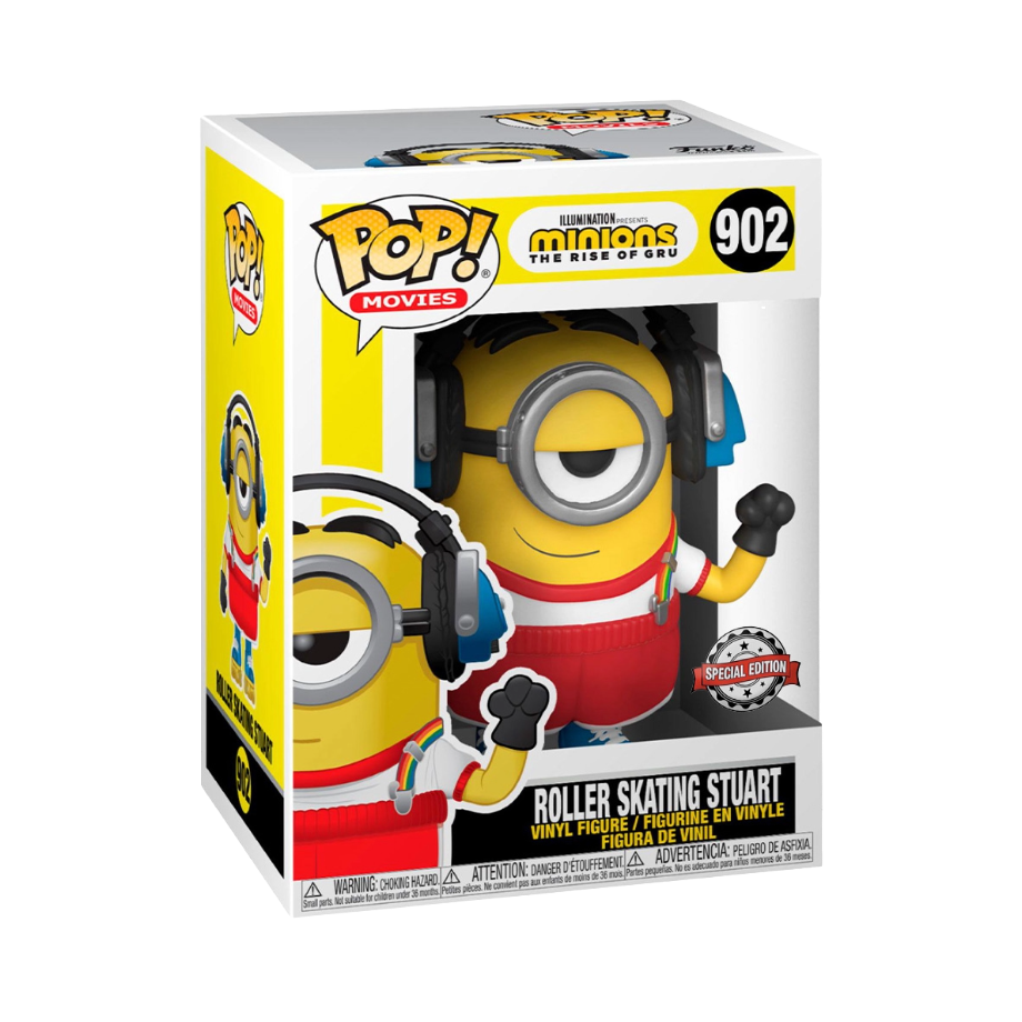 Funko POP! Minions - Roller Skating Stuard 902 *Special Edition metallic*