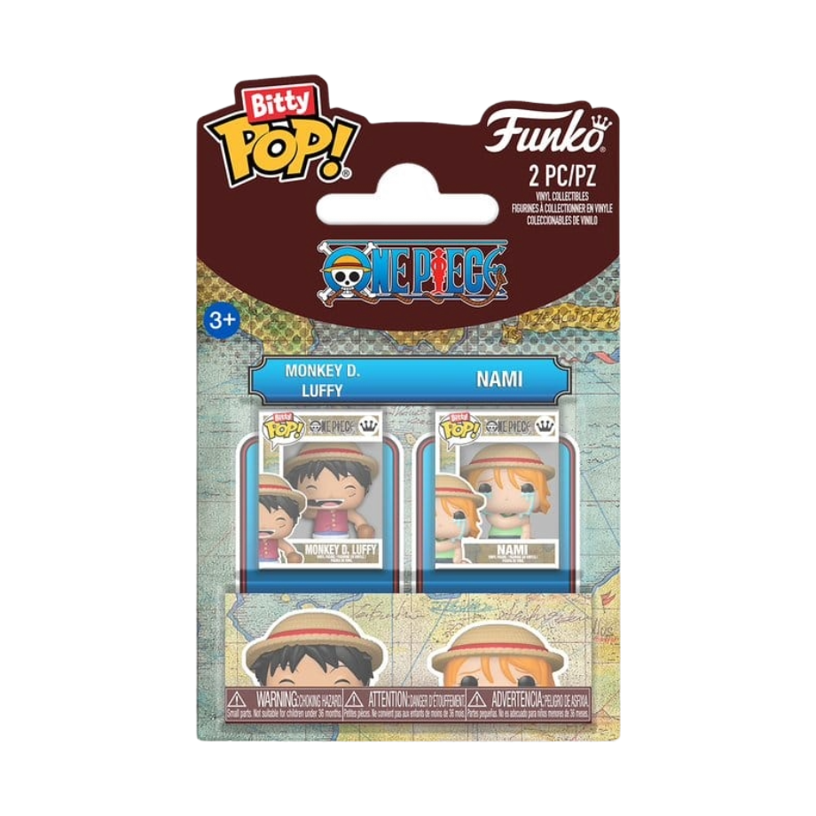 Funko Bitty POP! One Piece - Monkey D. Luffy & Nami 2-Pack
