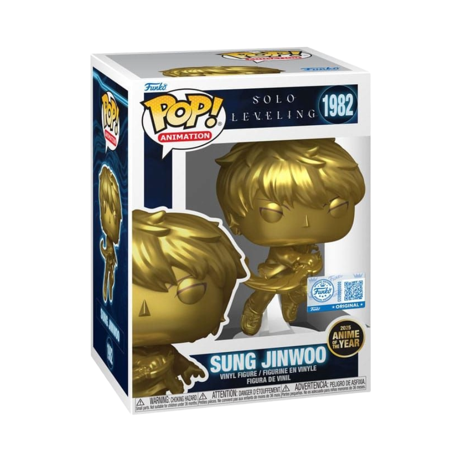 Funko POP! Solo leveling - Jinwoo (Gold) 1982 *Exclusive* Lieferung im Funko Hardstack