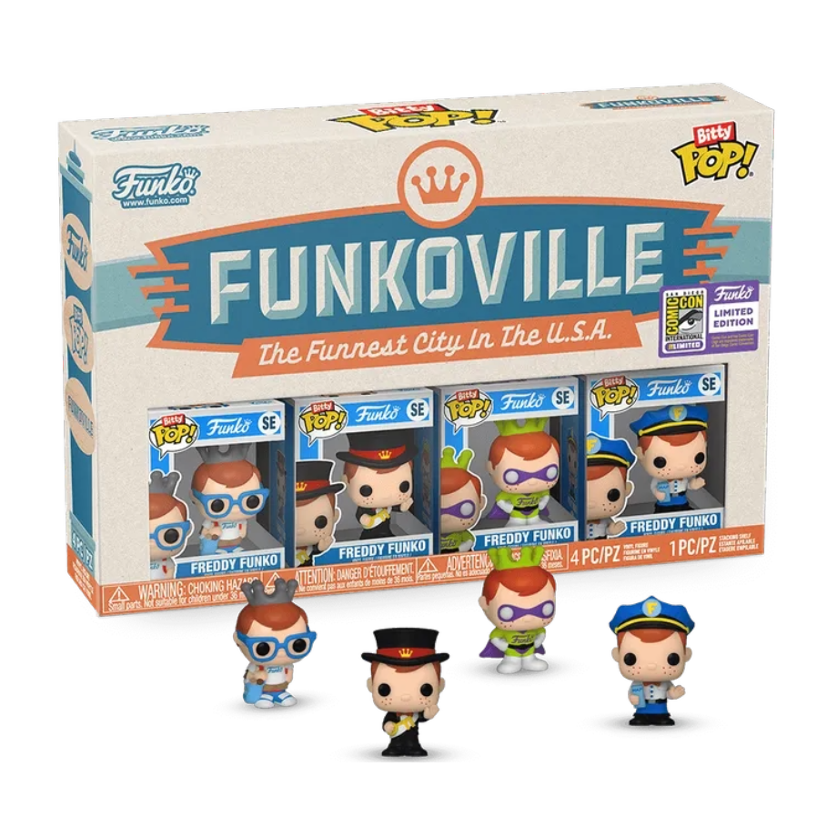 Funko POP! Bitty Funkoville - Freddy Funko 4Pack *Exclusive* 2023SDCC