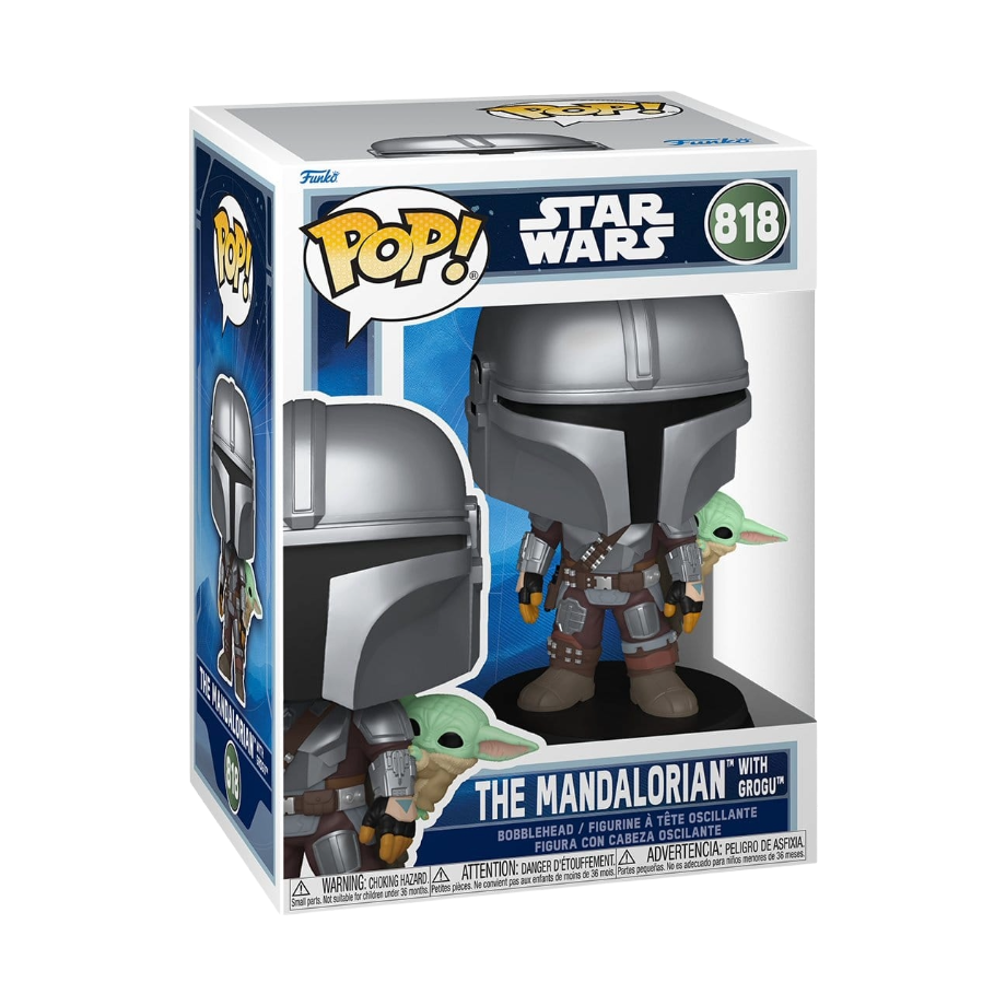 Funko Pop! Star Wars: The Mandalorian and Grogu - The Mandalorian with Grogu 818
