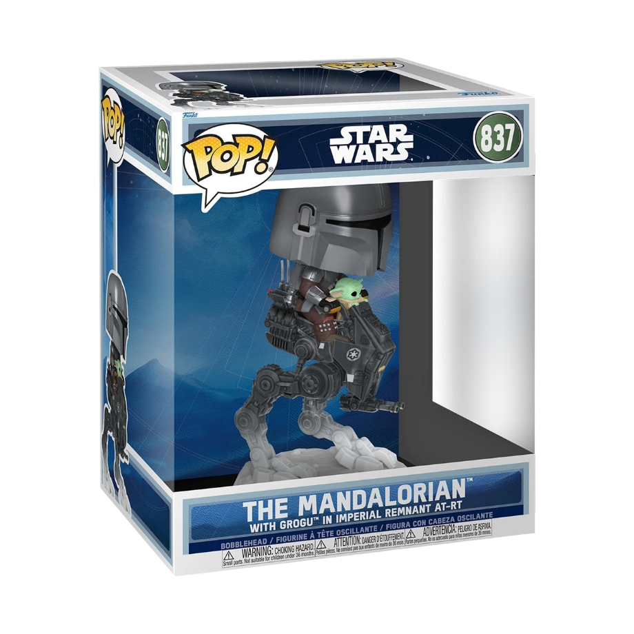 Funko Pop!Ride Deluxe Star Wars: The Mandalorian and Grogu - Mandalorian with Grogu in Imperial Remnant AT-RT 837