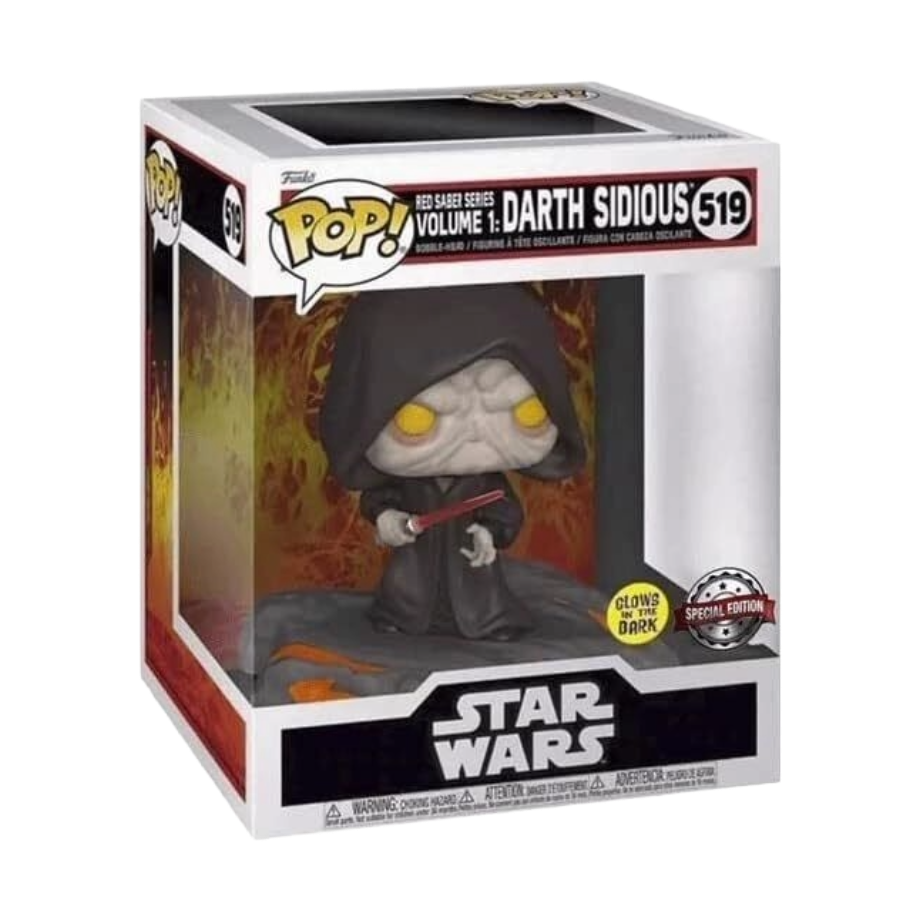 Funko Pop! Deluxe Star Wars Red Saber Series Volume 1 - Darth Sidious glow 519