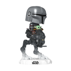 Funko Pop!Ride Deluxe Star Wars: The Mandalorian and Grogu - Mandalorian with Grogu in Imperial Remnant AT-RT 837
