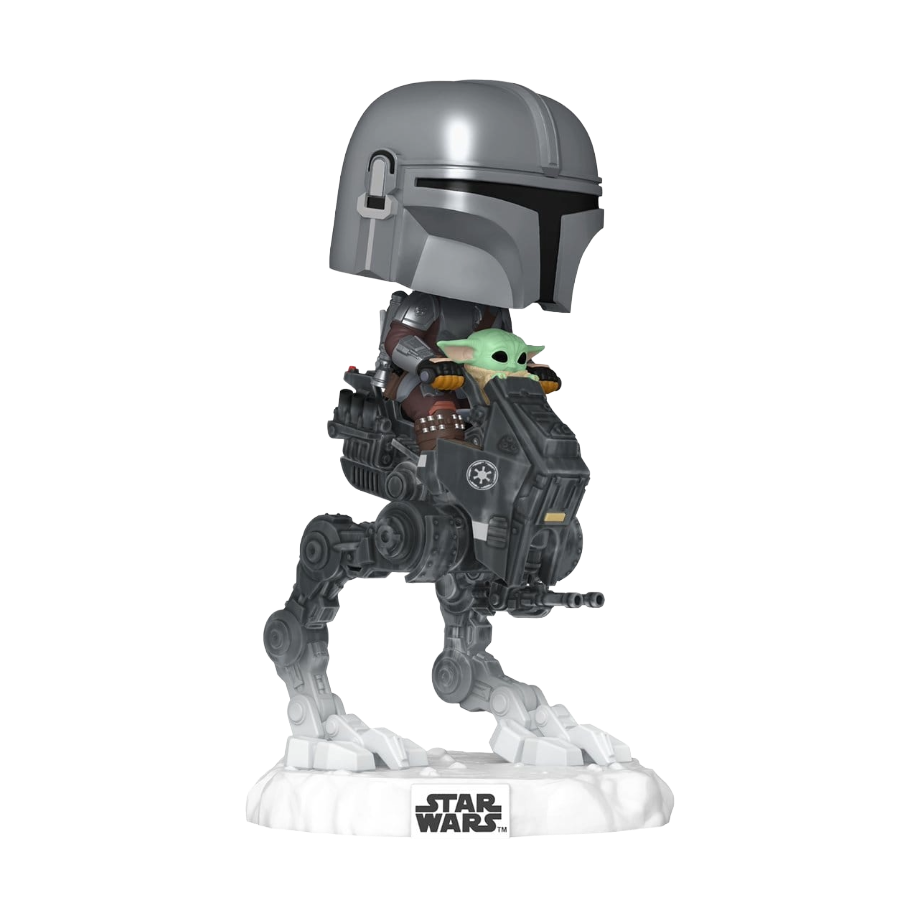 Funko Pop!Ride Deluxe Star Wars: The Mandalorian and Grogu - Mandalorian with Grogu in Imperial Remnant AT-RT 837