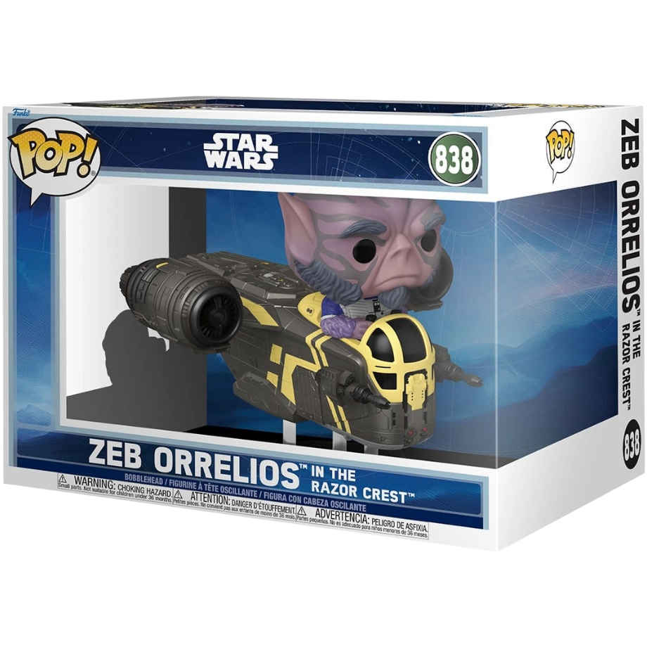 Funko Pop!Ride Deluxe Star Wars: The Mandalorian and Grogu - Zeb Orrelios in the Razor Crest 838