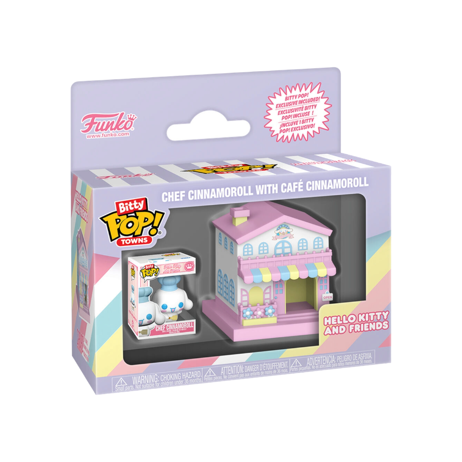 Funko Bitty POP!TOWN Hello Kitty and Friends - Chef Cinnamoroll With Cafe Cinnamoroll