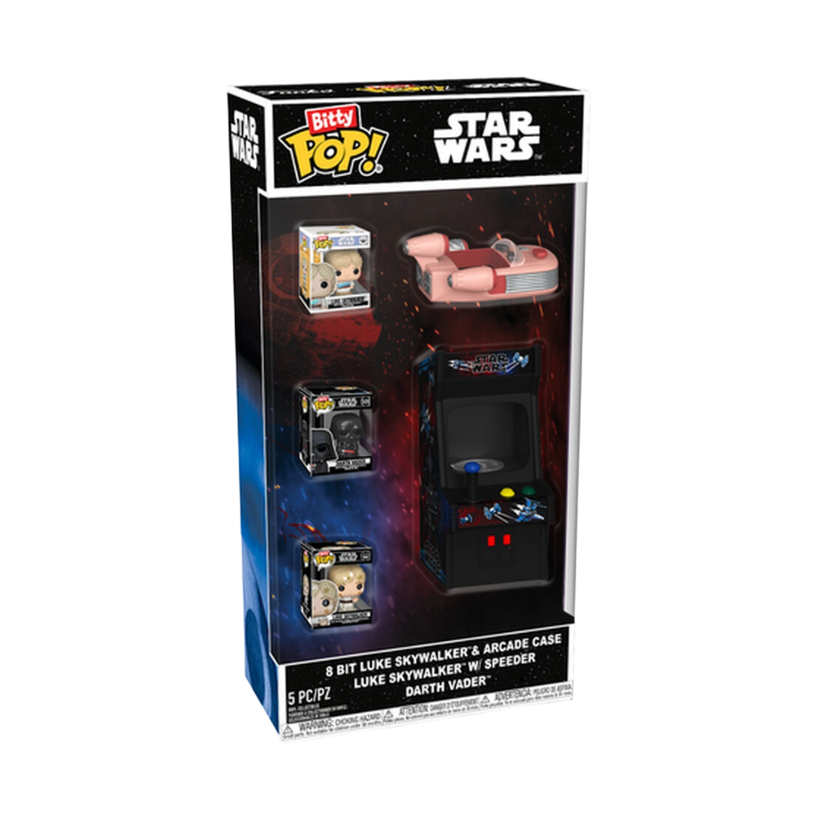 Funko Bitty POP! Star Wars - 8 Bit Luke Skywalker & Arcade Case
